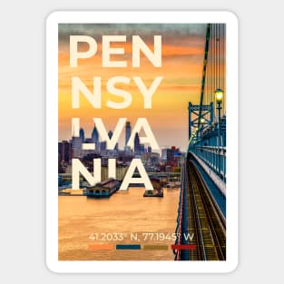 Pennsylvania Travel Poster Sticker